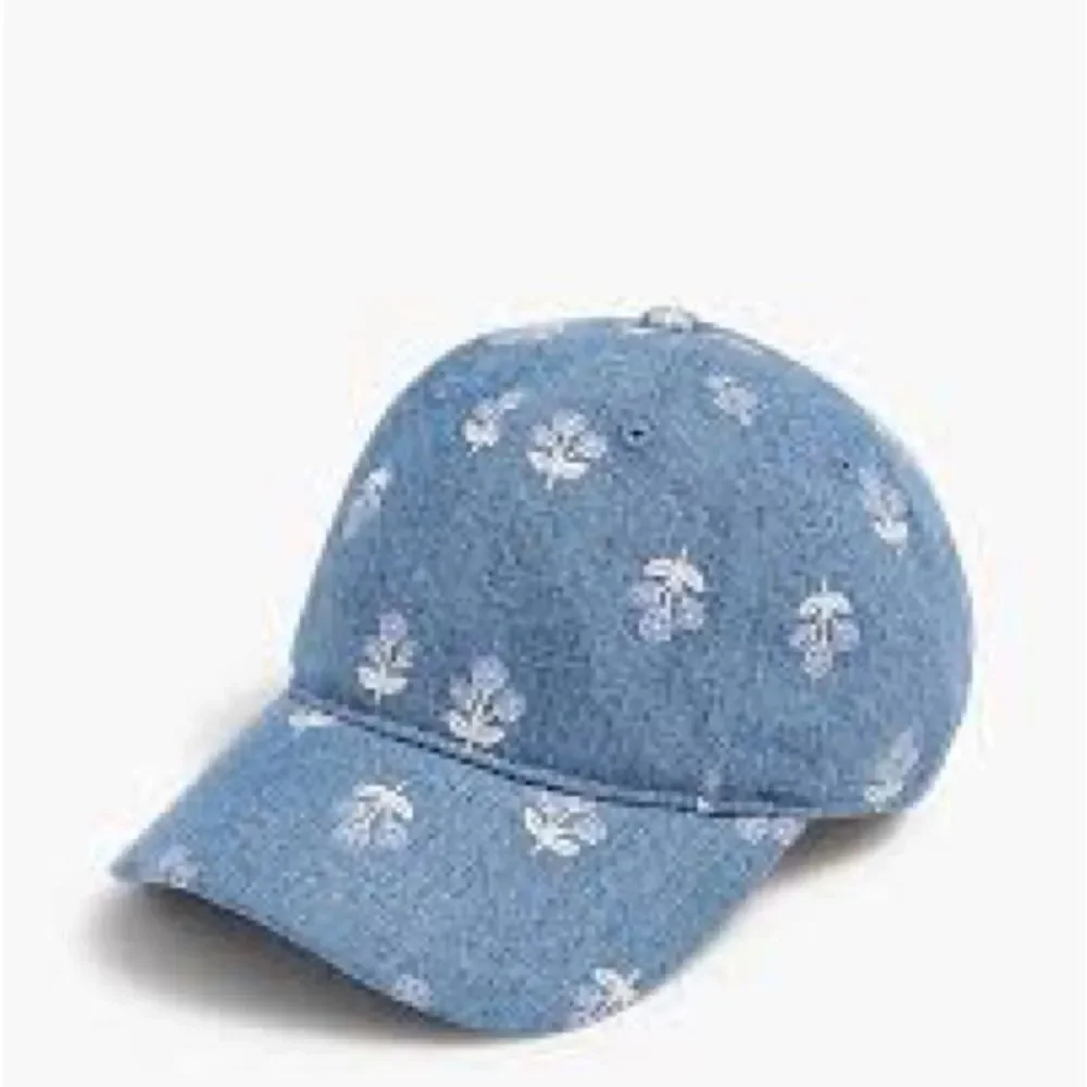 J. Crew Blue Floral Baseball Cap